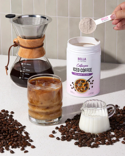 Iced Coffe Colageno & Lemonade Strawberry Bella All Natural