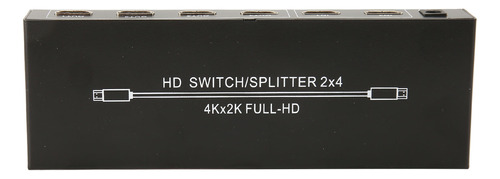 Divisor De Interfaz Multimedia Hd 2x4, 2 Entradas Y 4 Salida