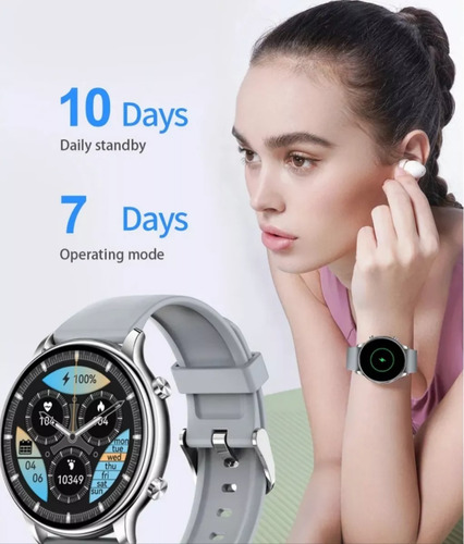 Imagen 7 de 8 de Relojes Mujer Hombre Smartwatch Inteligente Llamadas Dama