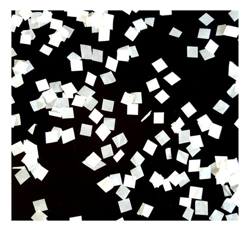 Lança Confetes Manual Branco Pc 50g Seda Biodegradável.