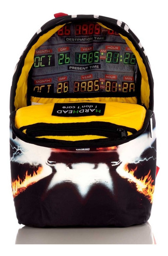 Mochila Back To The Future Original Backpack Nueva Color Negro Diseño de la tela Nylon (Hot Transfer)