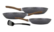 Comprar Set De Sarten Antiadherente Color Plomo