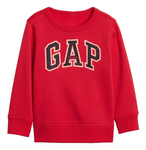 Bebe Poleron Gap Logo Cuello Redondo Rojo