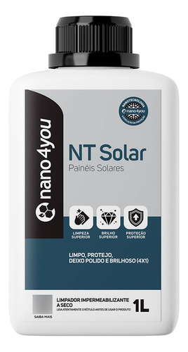 Nt70 Proteção Limpeza Placa Energia Solar Contra Umidade 1 L