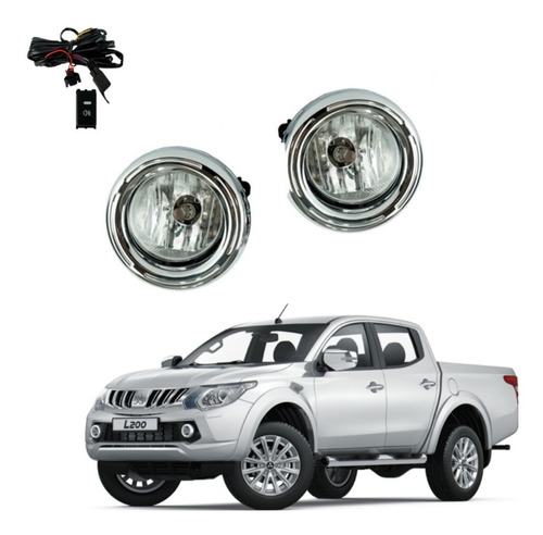 Kit Neblineros Mitsubishi L200 2016 - 2018 Con Luces Led.