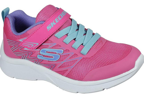 Tenis Skechers Bold Delight 302468l/htpk Rosa Azul Blanco 