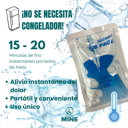 10 Bolsas De Hielo Instantánea 15 X 11.5 Cm | Compresas Frío