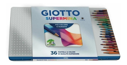 Lapices De Colores Premium Giotto Supermina En Lata X 36 Col