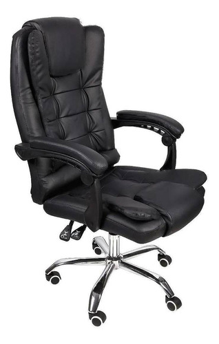 Cadeira de escritório Best Chair Confort CPB ergonômica  preta com estofado de couro sintético