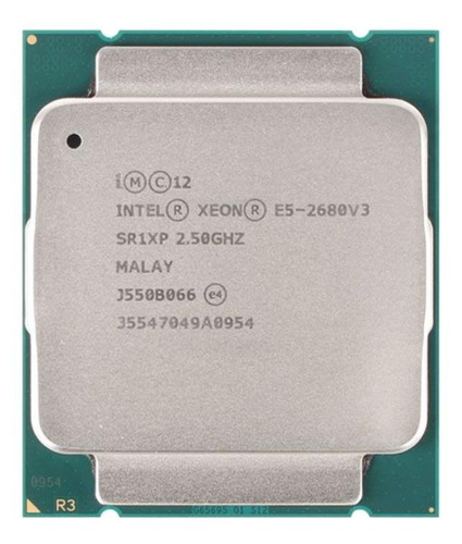 Processador gamer Intel Xeon E5-2680 V3 CM8064401439612  de 12 núcleos e  3.3GHz de frequência com gráfica integrada