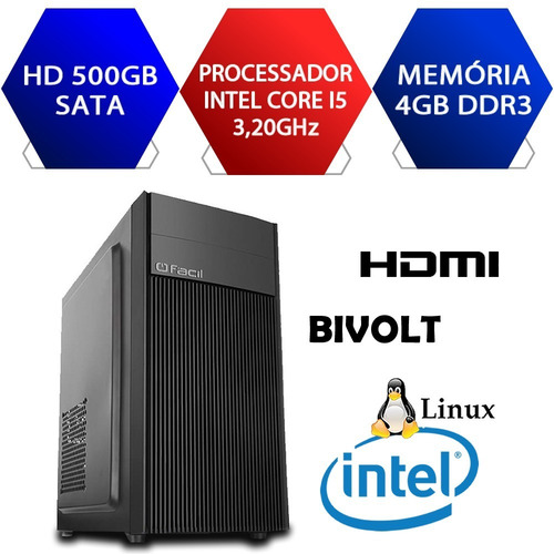 Computador Intel Core I5 4gb Hd 500gb + Led 19 E Teclado