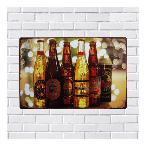 Placa Metal Decorativa Cervejas Importadas 30x20cm Bar Beer