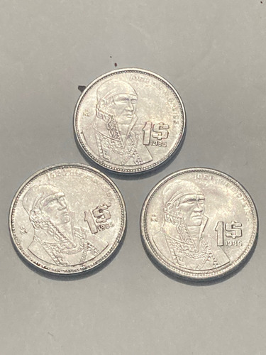 Moneda De 1 Peso 1985 José Maria Morelos (3 Monedas) (Usado)