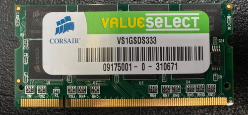 Memoria 1gb Sodimm Ddr 333 Pc-2700 Vs1gsds333  200 Pines 