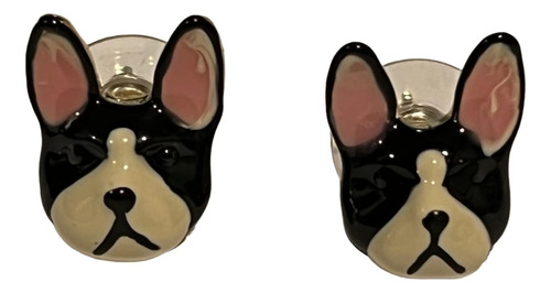 Betsey Johnson French Bulldog Frenchie Pendientes Perforados