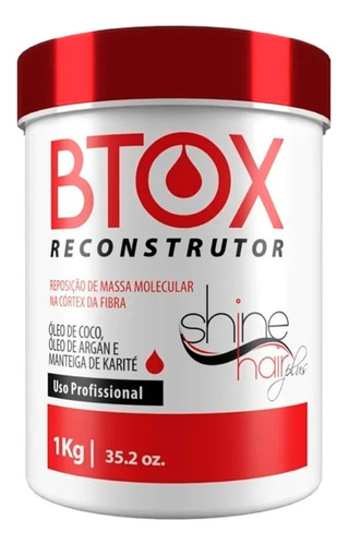 Máscara Btxx White Capilar Shine Hair Plus 1kg