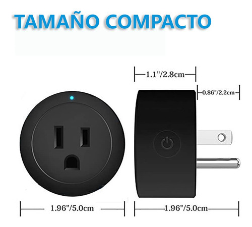 Enchufe Inteligente Wifi 10a Control Remoto Por Voz 2 Unidad