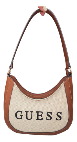 Bolsa Guess Cg947469 Nueva 100 % Original Con Etiqueta Marrón Lisa Oro Ma