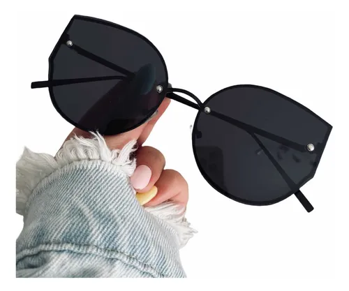 Gafas Ojo Gato Mujer Metal Negro Verano