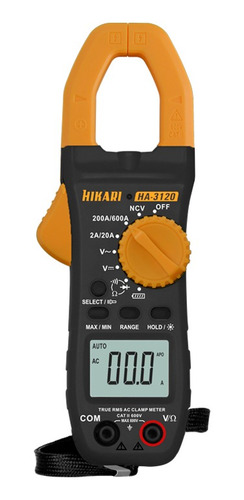 Alicate Amperímetro Digital True Rms Hikari Ha-3120 C/ Led