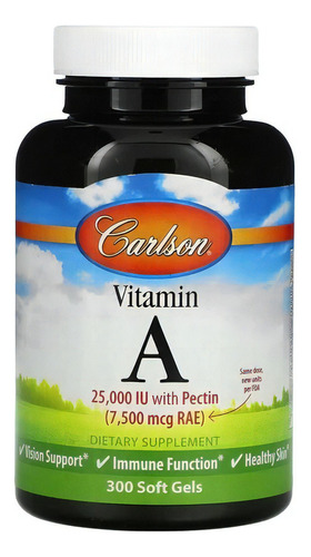 Carlson Labs Vitamina A 25.000 Ui, 300 Softcaps Sabor N/a