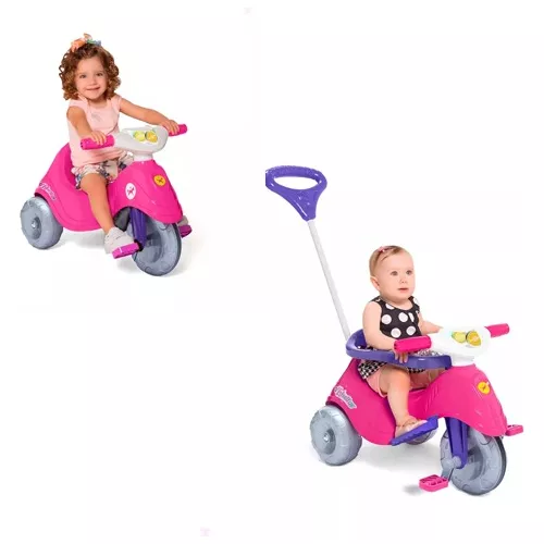 Motoca Carro de Passeio Infantil Velotrol Lelecita Rosa - Loja