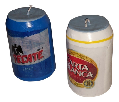 Vela Pastel .:: Lata Bote Cerveza Tecate Carta B V1 ::. C/2