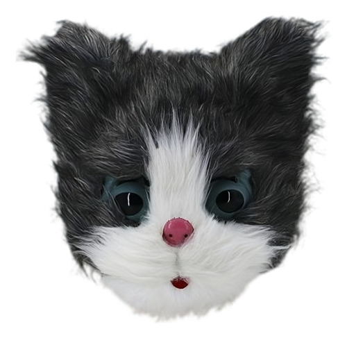 Mascara Gato Peluche Solo Rostro