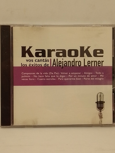 Karaoke De Alejandro Lerner Cd Nuevo 