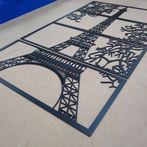 Conjunto De Quadros Torre Eiffel Em Mdf Leia Descrição