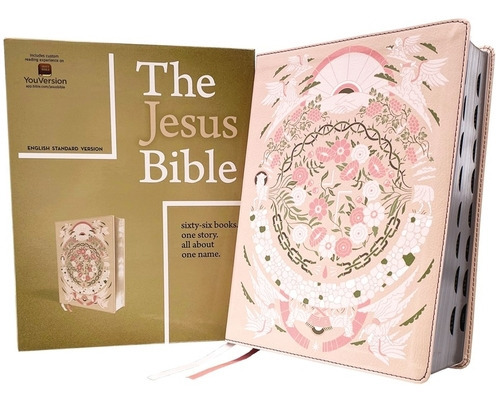 The Jesus Bible Artist Edition, Esv, Leathersoft, Peach Floral, Thumb Indexed, De Passion Publishing. Editorial Zondervan, Tapa Dura En Inglés