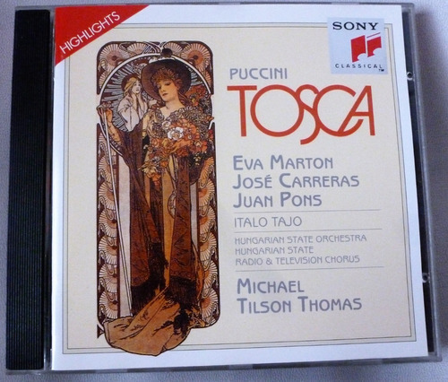Puccini Tosca José Carreras M. Thomas 1 Cd Ópera (am) 