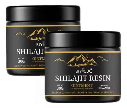 Resina Pura Natural De Shilajit Del Himalaya, 2 Unidades Color Negro