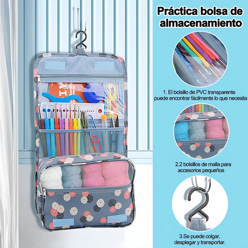 Kit De Agujas Set De Costura Para Tejer 130 Pzs 12 Colores