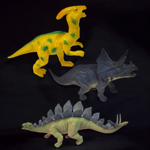 Dinosaurios Set De 12pz T - Rex Cuello Largo Pterodáctilo