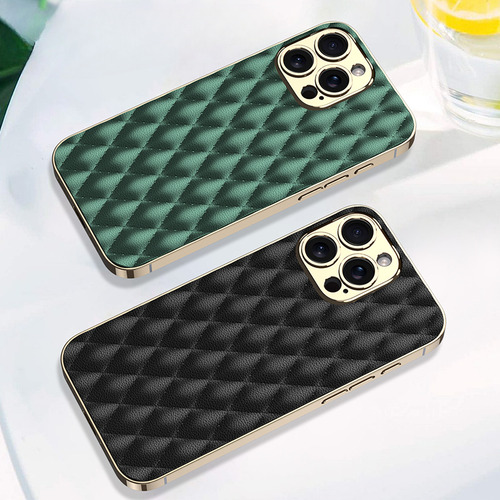 Funda De Cuero Galvanizado For iPhone Carcasa Dura A Prueb