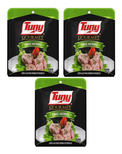 3 Atún Tuny Finas Hierbas Gourmet 75 Gr C/u