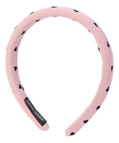 Diadema De Esponja De Tela Con Lazo Rosa Con Lunares Para Mu