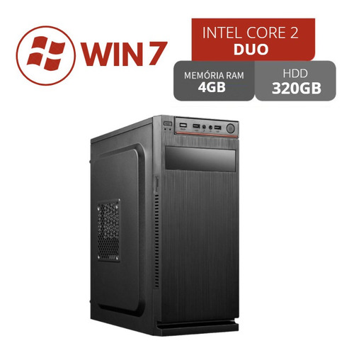 Desktop Core 2 Duo 4gb 320gb Win7 Até 12x No Cartão