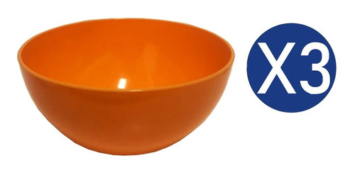 Set X3 Bowl Compotera Cereal Plastico Pastel 14cm Carol