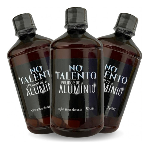 Kit 3 Unidades - No Talento Polidor De Alumínio 500ml