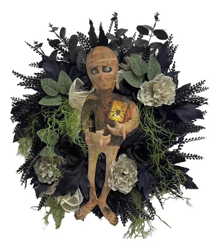 Corona De Halloween, Corona De Flores De Momia Para