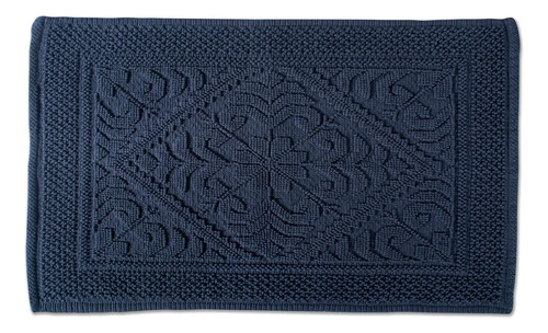 Dii Alfombra De Baño Decorativa De Jacquard, 20 X 31, Azul M