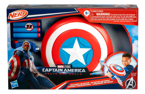 Marvel Capitán América - Nerf - Escudo Lanzadardos