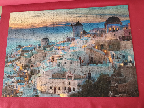Rompecabezas Ravensburger Santorini Atardecer 1000 Piezas (Usado)