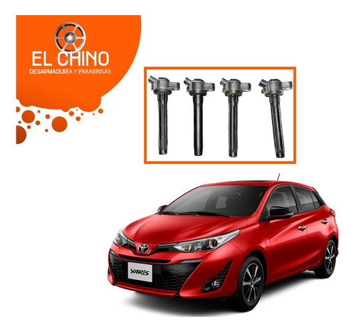 Juego 4 Bobinas Originales Toyota Yaris Sport 1nr 2019-2022