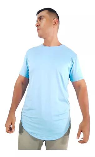 Camisetas Básicas Largas Hombre Con Cuello Redondo Cuotas interés
