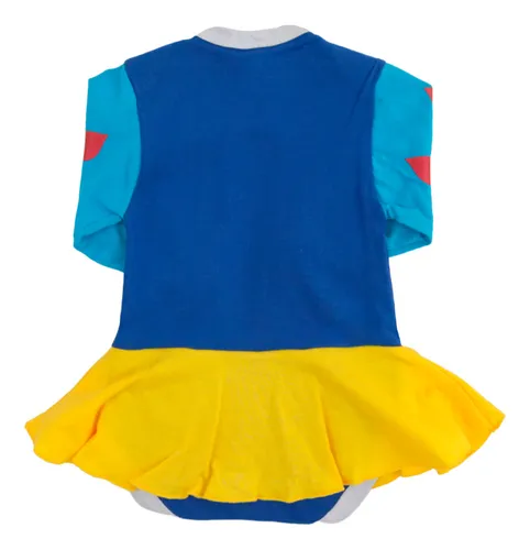 Body Saia Manga Longa Branca De Neve Vestido Festa Enxoval