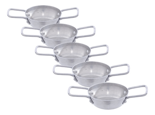 Kit 5 Mini Panelinhas No 08 Para Canapés Individuais Cinza