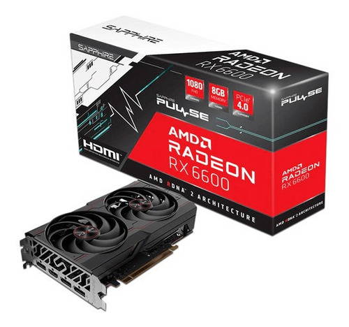 Imagen 1 de 3 de Tarjeta De Video Amd Radeon Rx 6600 Sapphire Pulse , 8gb